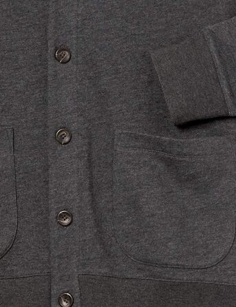 Чоловіча в'язана жилетка Amazon Essentias з капюшоном та коміром-шарфом (XXL, Темно-сірий меланж)