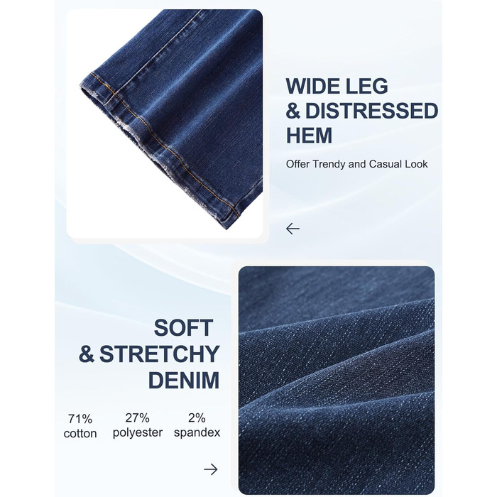 Джинси жіночі Baggy з високою талією, широкі, укорочені прямі, еластичні, літні, колір - темний індиго