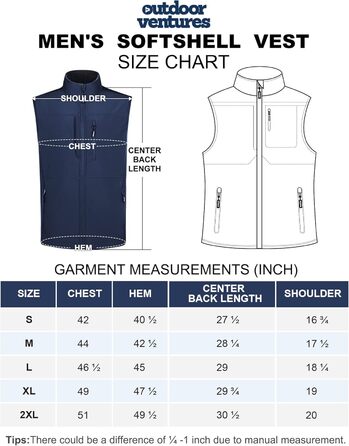 Чоловіча софтшеллова жилетка Outdoor Ventures, водонепроникна та вітрозахисна, спортивна, XL, блакитна