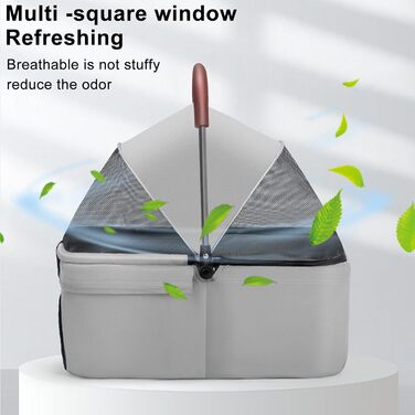 Дитяча та собача коляска 2-в-1, складна, сірого кольору