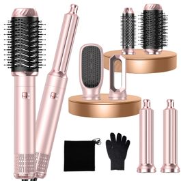 Набір для укладки волосся 6 в 1 Pro Hair Styler: фен, щітка, плойка, автоматична завивка. 1000W, для всіх типів волосся (Оранжевий)