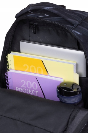 Багатовідсіковий шкільний рюкзак CoolPack, біло-чорний, 28 л