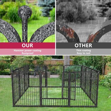 Металевий вольєр для собак на 32 панелі, 81,3 см, для вулиці, портативний, для середніх та маленьких собак