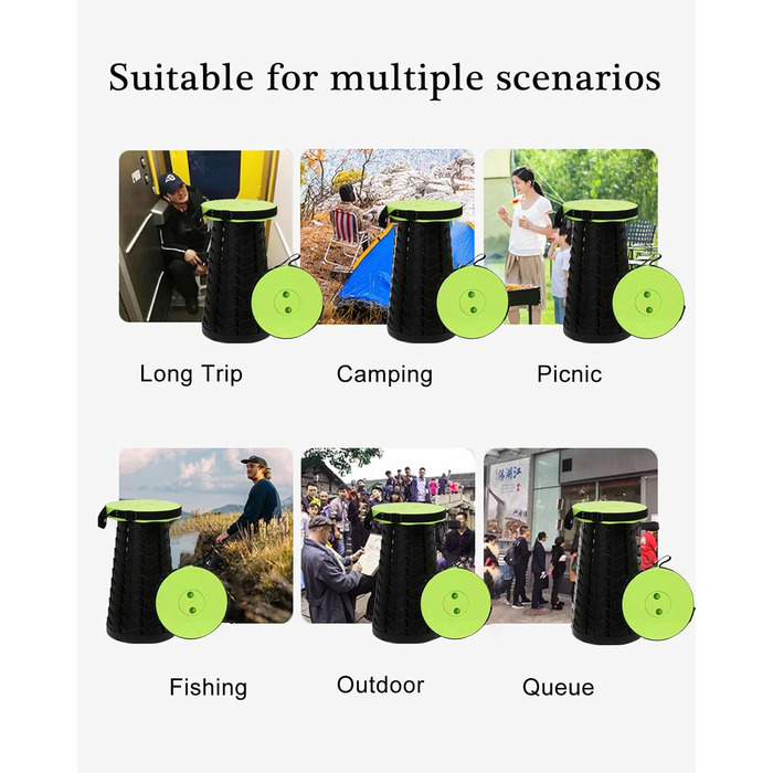 Складаний стілець Deer's Life: портативний, телескопічний, легкий для риболовлі, туризму, саду та відпочинку