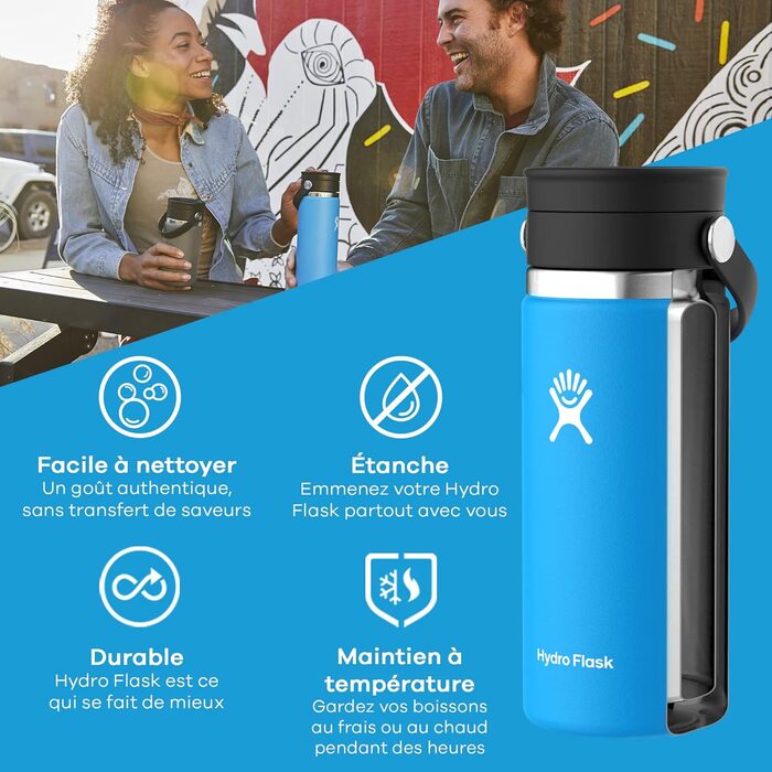 Hydro Flask Wide Mouth Flex Sip Water Bottle - 473ml (Rain Color)