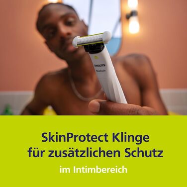 Запасні леза Philips OneBlade QP229/50 Skin Protect для електробритви та тримера, нержавіюча сталь, з захистом шкіри, 2 шт.