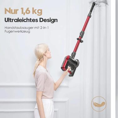 Бездротовий пилосос Akitas V10: 30V, 450W, до 50 хв роботи, 3 режими, для дому та тварин. Безщітковий двигун, Li-Ion акумулятор