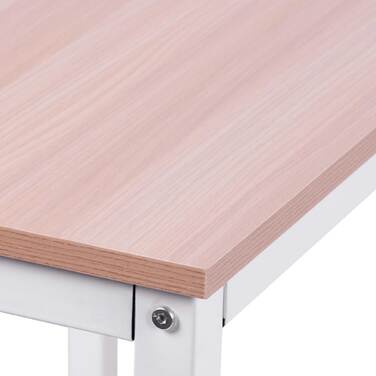 HOMCOM L-Shaped Desk Corner Desk 150x150x76cm Corner Desk Made of MDF in Natural Color for Home Office & Study