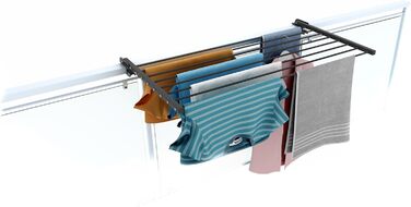 Сушарка для білизни Foxydry Duo для балкона та тераси, нержавіюча сталь/алюміній, антрацит, 102 см