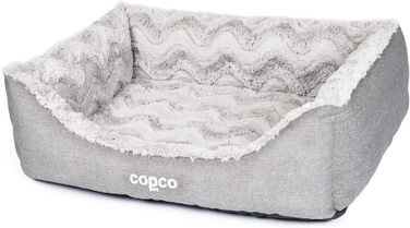 Ортопедичне ліжко для собак CopcoPet Pia, рожеве, 60 x 50 см - м'яке ліжечко з віскоеластичною начинкою, зручне, з антиковзаючою основою, легко миється, для маленьких собак