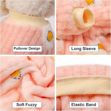 Dog Sweaters, 3-Pack, Dog Sweaters for Small Dogs, Dog Clothes for Small Dogs, Boys and Girls, Ultra-Soft and Warm Puppy Sweater Dog Coat for Winter Christmas (XXS, (XX-Small, Dy Pink+Dy Purple+Dy Yellow)