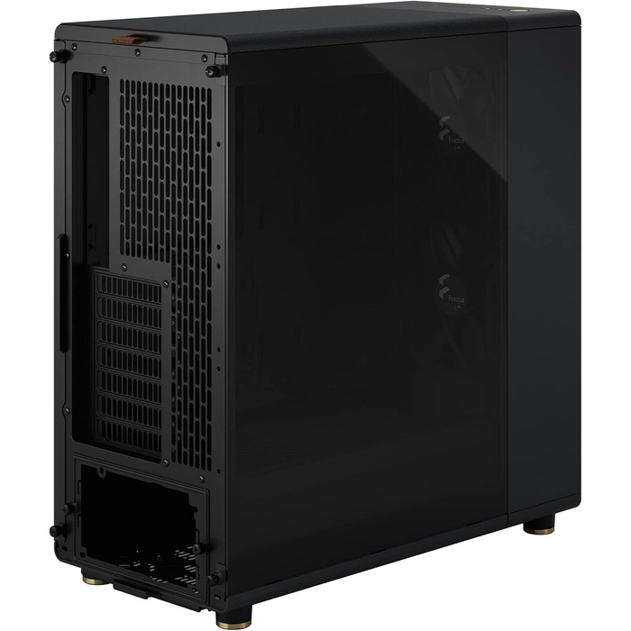 Комп'ютерний корпус Fractal Design North Charcoal Black TG Dark з темним склом, фасад з горіхового дерева, 2 вентилятори 140 мм, USB Type-C, Mid-Tower ATX