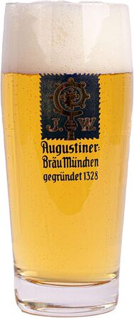 Augustiner Brewery Munich 6-Piece Beer Glass Set Willybecher 0.5 Liter