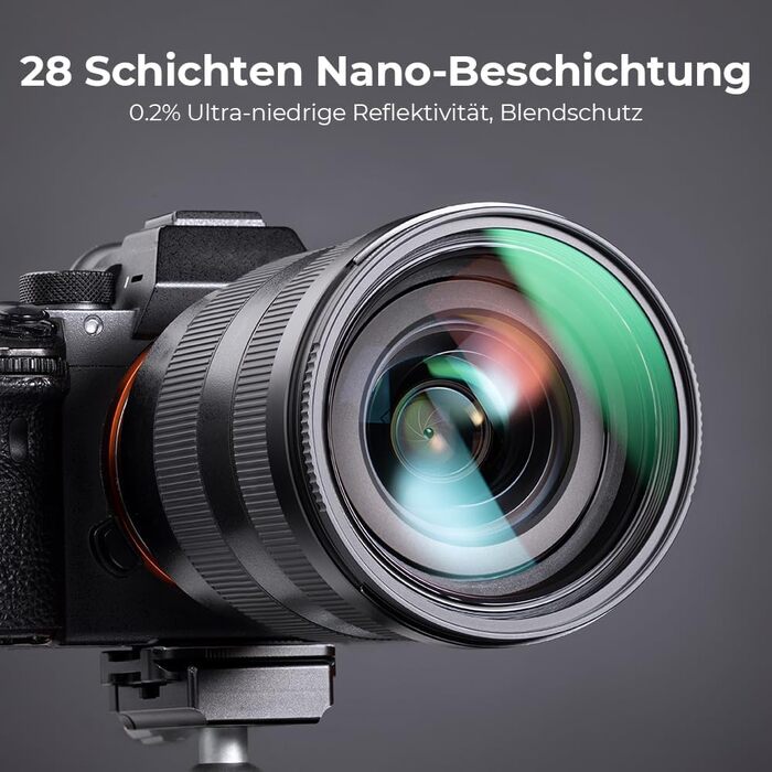 Фільтр UV K&F Concept Nano X-Serie 58mm Schott-Glas, 28 шарів MC, Super Slim, захист від ультрафіолету