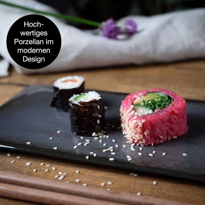 Набір посуду для суші Moritz & Moritz VIDA (10 предметів) на 2 особи - антрацит