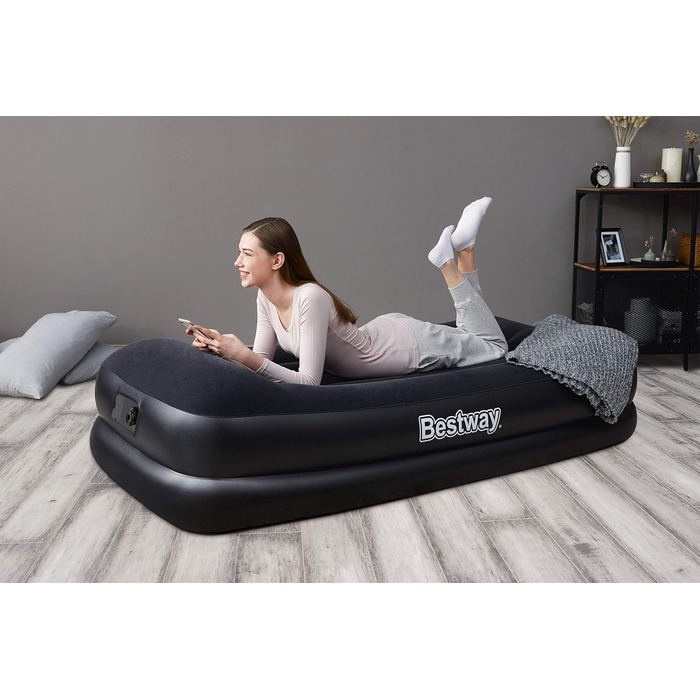 Надувний матрац Bestway Aeroluxe Airbed з вбудованим електронасосом, Queensize 203x152x46 см