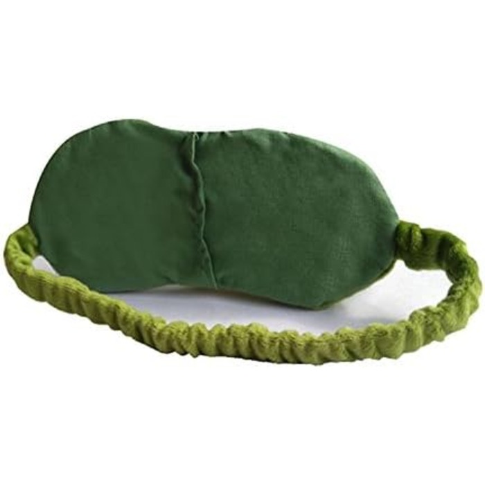 Маска для сну Apanphy® з плюшевим жабом, смішна, для подорожей (зелена)