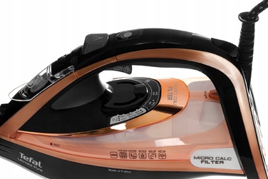 Парова праска Tefal Ultimate Pure 3200W Durilium, рожево-чорна