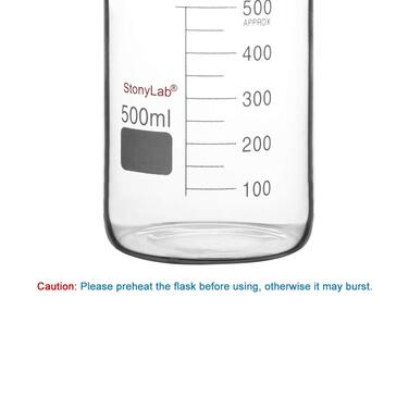 Laboratory Beaker Set, Borosilicate Glass Griffin Beakers with Graduations in Low Form in 5 Sizes, 50ml/100ml/250ml/500ml/1000ml (1L), Combo Pack