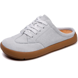 Тапочки домогосподарки UBFEN жіночі теплі мюлі, зручні, з м'якої плюшевої тканини, повсякденні, для дому та вулиці, сірі, 40 EU