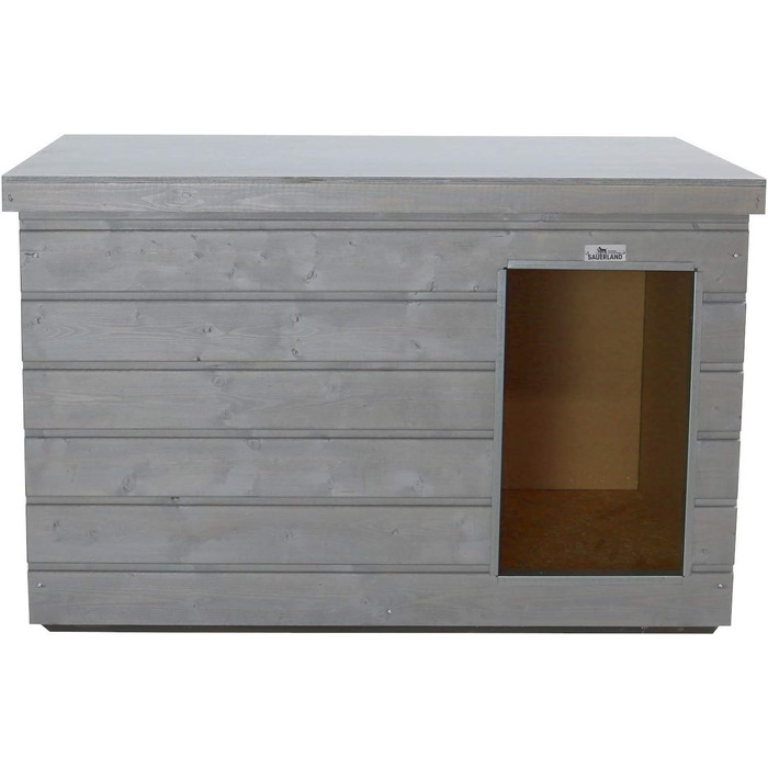 Будка для собак Sauerland, графіт/платиновий колір, середня, ізольована, товстий шар, для вулиці