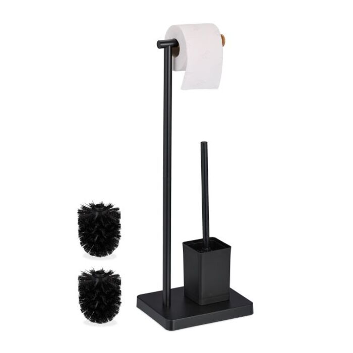 Relaxdays Toilet Set with 2 Replacement Brush Heads