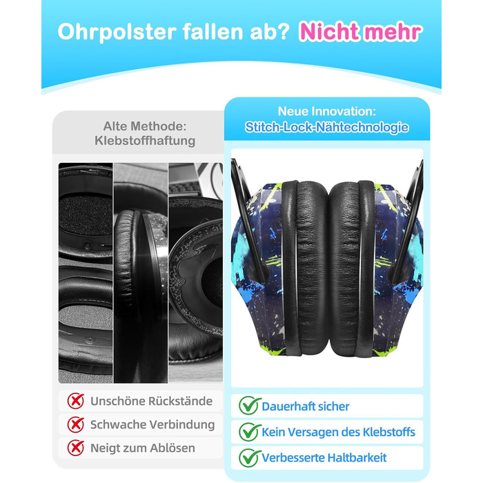 Навушники шумоізоляційні дитячі ZOHAN 030, 3-18 років, для дітей з аутизмом, для школи та концертів, регульовані