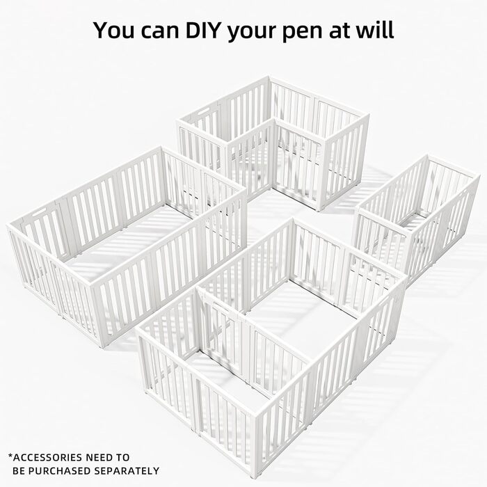 Прозорий вольєр для собак з дверцятами, легкий у чищенні та встановленні, переносний загон для цуценят для дому та саду (Білий, 77 см у висоту, 30,5 см)