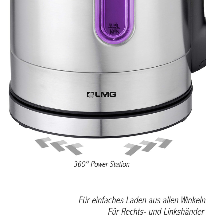 Електричний чайник з нержавіючої сталі, 1.7л, 2200W, регулювання температури 40-100°C