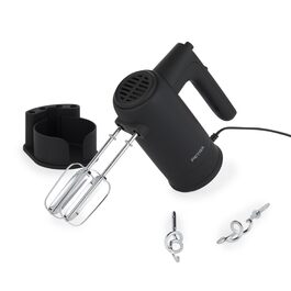 Ручний міксер Petra 300W з 5 швидкостями, турбо-функцією та набором насадок, срібний колір