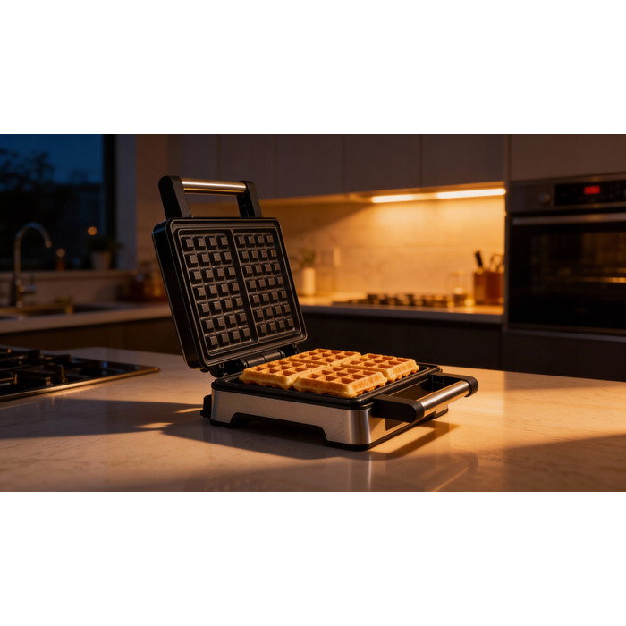 Вафельниця ISAJ 3024, 2200 Вт, срібляста