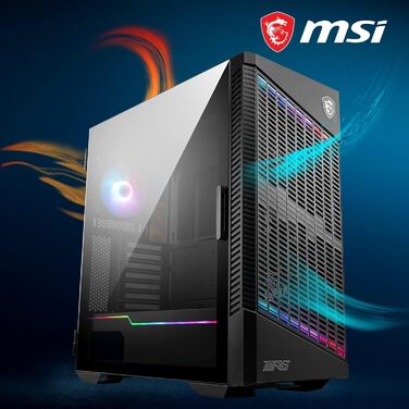 Корпус ПК MSI MPG VELOX 100P AIRFLOW Mid-Tower: підтримка E-ATX, скло, Airflow, Mystic Light, 2x 360mm кулер