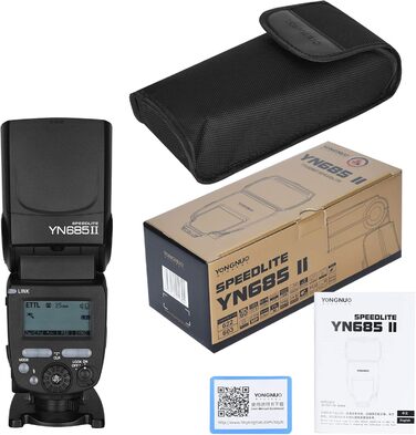 Спалаху Yongnuo YN685II: ЕTTL, HSS, 2.4G Wireless, GN60 для Canon 5DIII, 6DII, 800D, 77D, 7D2, T4i, T3i, 1300D, 70D