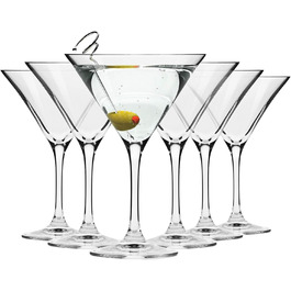 Набір коктейльних склянок Krosno Martini Glass | 6 шт. | 240 мл | Avant Garde | Для дому, ресторанів та свят | Можна мити в посудомийній машині