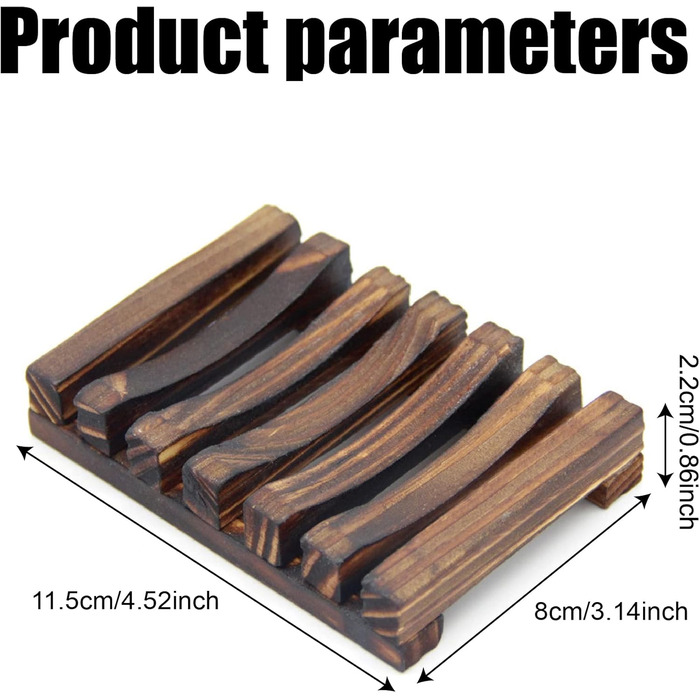 Набір мильниць з бамбука WeddHuis - 2 шт., ручної роботи, для ванної кімнати