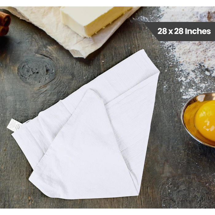 Utopia Kitchen Flour Sack Towels, 12 Pieces, Cotton, 71.1 x 71.1 cm