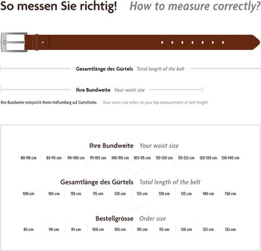 Чоловічий шкіряний ремінь Volmer® з натуральної шкіри буйвола, ширина 38 мм, колір коричневий, регульований, #Br007-02, обхват поясу 95 см, загальна довжина 110 см