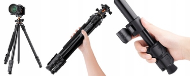 Штатив K&F Concept A234A1 з головкою BH-28L, 160 см, чорний