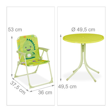 Relaxdays Camping Kids Seating Set with Umbrella