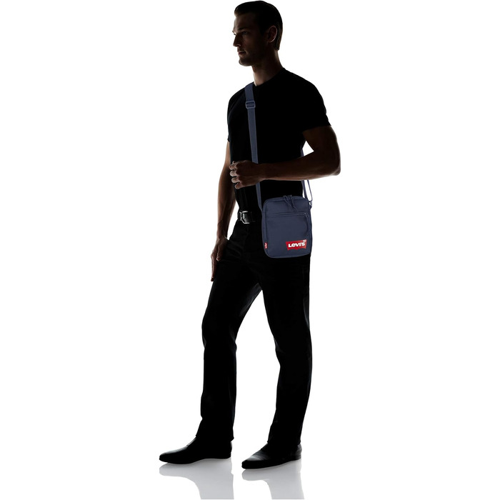 Жіноча міні-сумка крос-боді Levi's Mini Crossbody Solid з логотипом Batwing (темно-синя, Navy Blue)