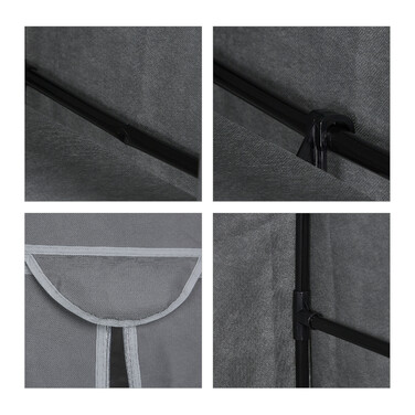 Relaxdays Clothes Closet with Clothes Rod