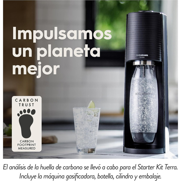SodaStream Set: Газована вода вдома – машина для газування, циліндр CO2 60л, пляшка FUSE 1л, 2 пляшки My Only Bottle 0.5л, чорний колір