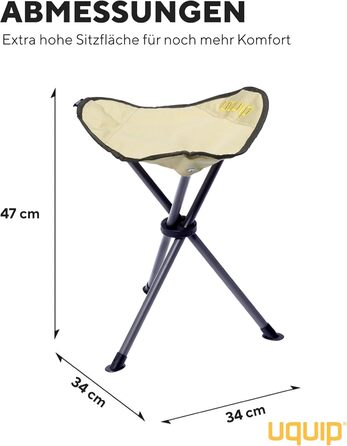 Складаний туристичний стільчик Uquip Darcy Boulder: міцний, для кемпінгу, відпочинку, подорожей, вантажопідйомність 100 кг