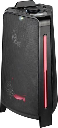 Reflexion PS09BT Bluetooth портативна акустика для вечірок, DJ, караоке, 500 Вт, радіо UKW-PLL, світлодіодний ефект, мікрофон, вбудований акумулятор, чорний (PS100BT (800W))