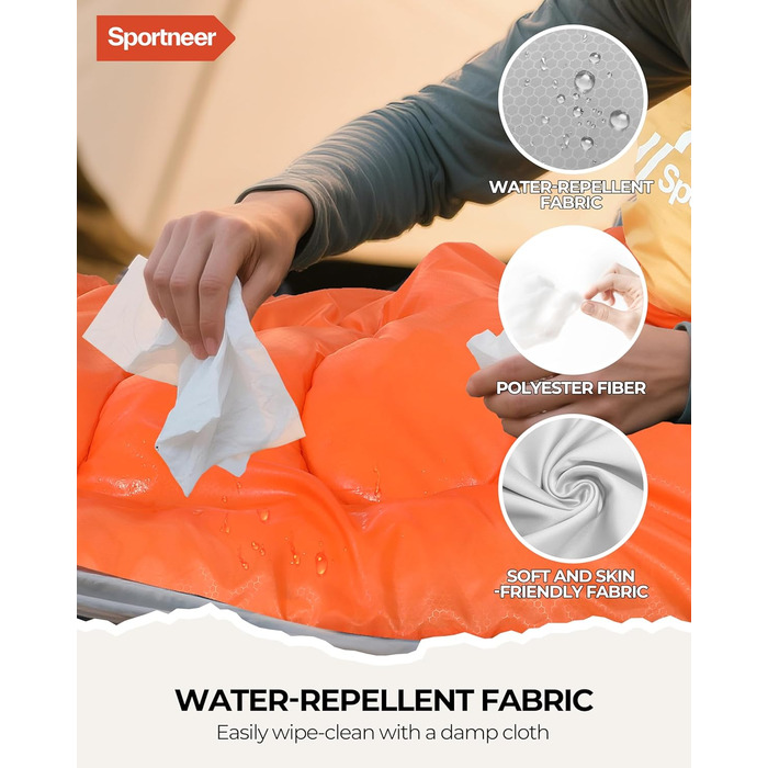 Сплячий мішок Sportneer для кемпінгу: 3-4 сезонний, легкий, компактний, для дорослих