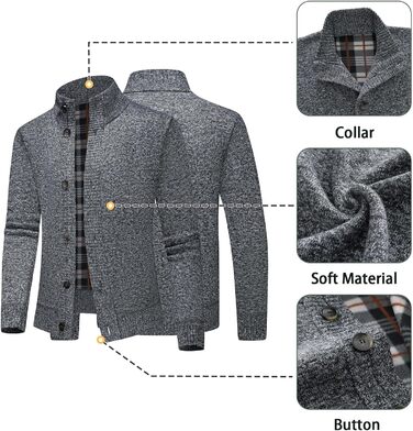 Чоловіча тепла куртка-трік з кишенями, однорядна модель для осені та зими (темно-сірий, S)