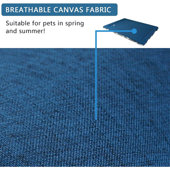 Кросер Fancy Crate Pad - килимок для лежанки собак, двосторонній (холодний та теплий), машинне прання, для собак маленьких та XXX-Large, сірий, темно-синій, зірковий принт (137 x 84 x 3 см)