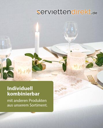serviettendirekt.de EVERYTHING FOR THE LAID TABLE Airlaid Tablecloth Roll, 118 cm x 25 m 1 piece/roll Roll goods Tablecloth Table linen Meterware on a roll (White)