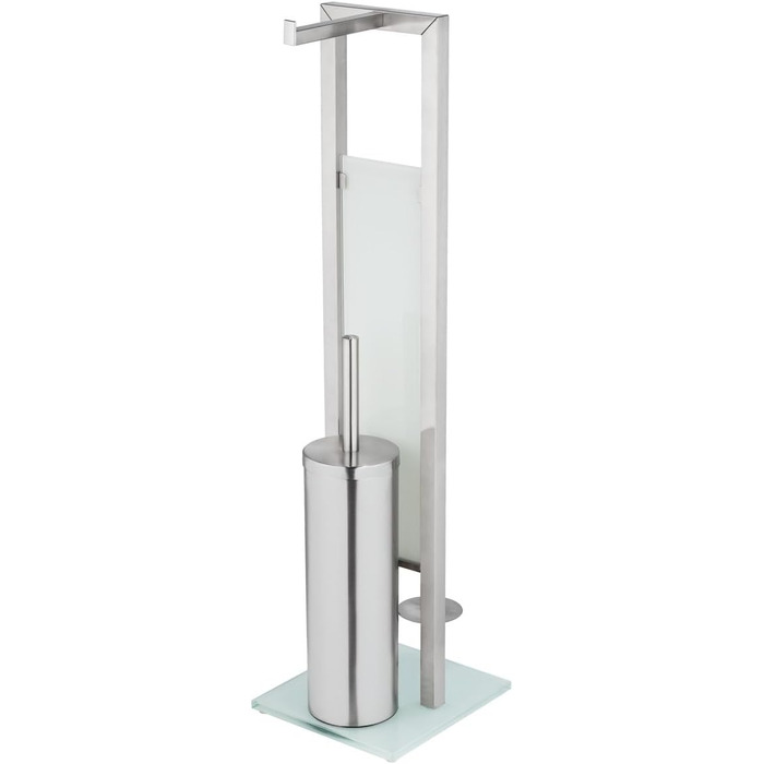 Набір для туалету WENKO Rivalta: настінний, з матової сталі, скло, чорний