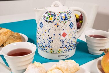 Електричний чайник Concept RK2391, 1.7 л, білий з візерунком